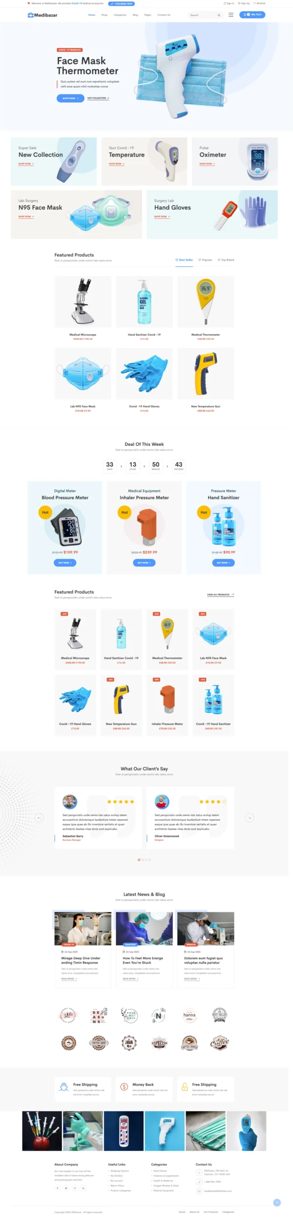 Medibazar - Medical Store eCommerce Website design package