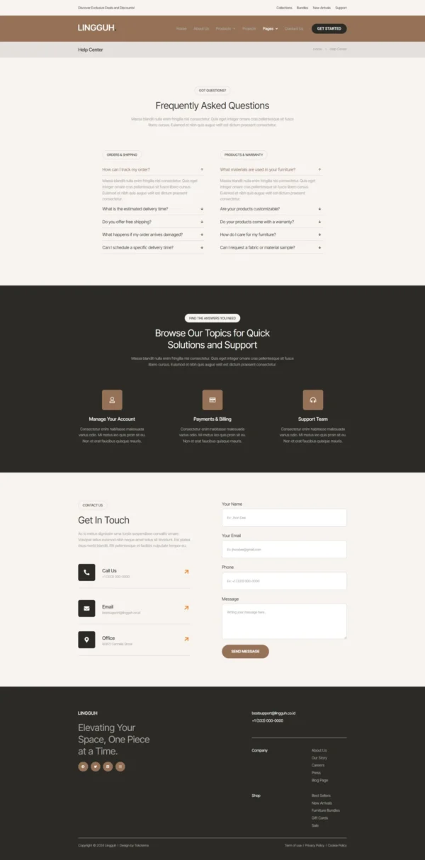 Lingguh - Furniture Ecommerce Website design package - Image 8