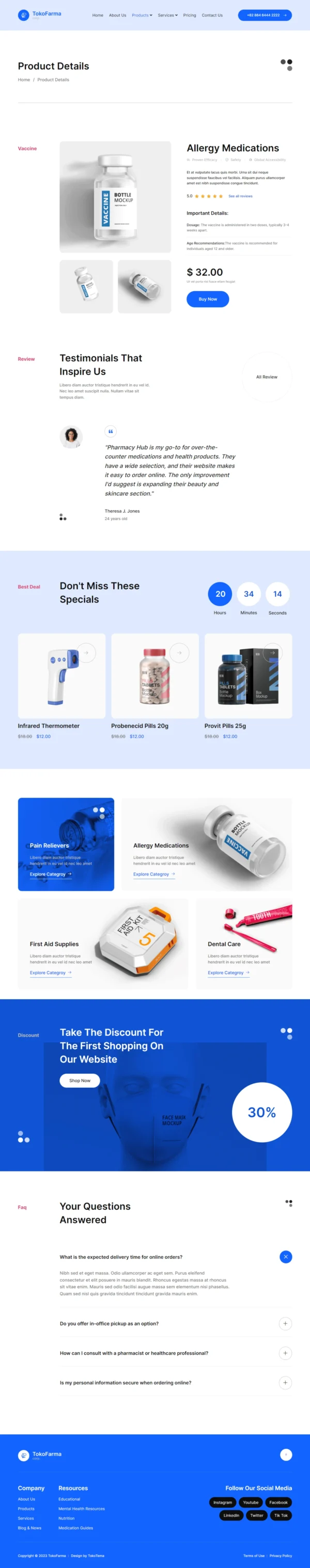 TokoFarma - Ecommerce Medicinal Store Website Design Package - Image 5