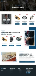Arloji - Modern Hand Watch Shop eCommerce Website Design Package - Image 5
