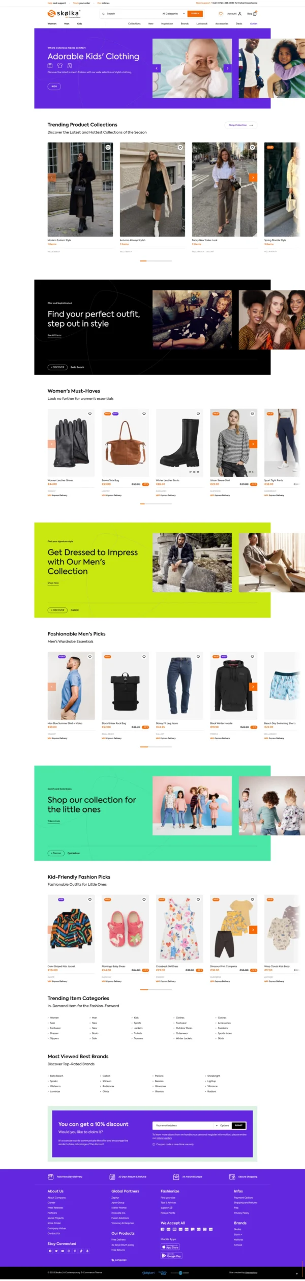 Skolka - Contemporary E-Commerce Website Design Package