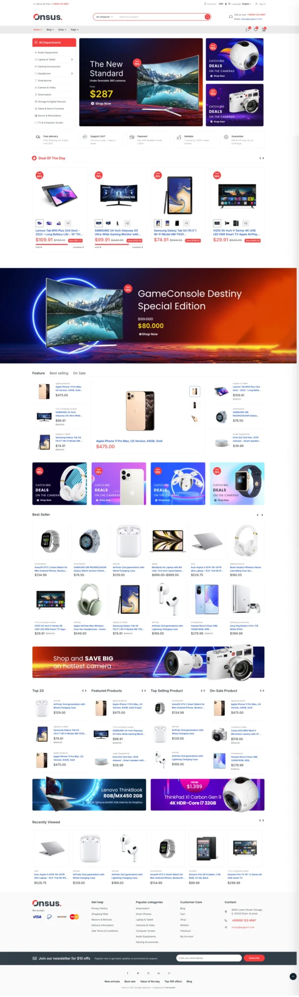 Onsus - Electronics E-commerce Website Design Package