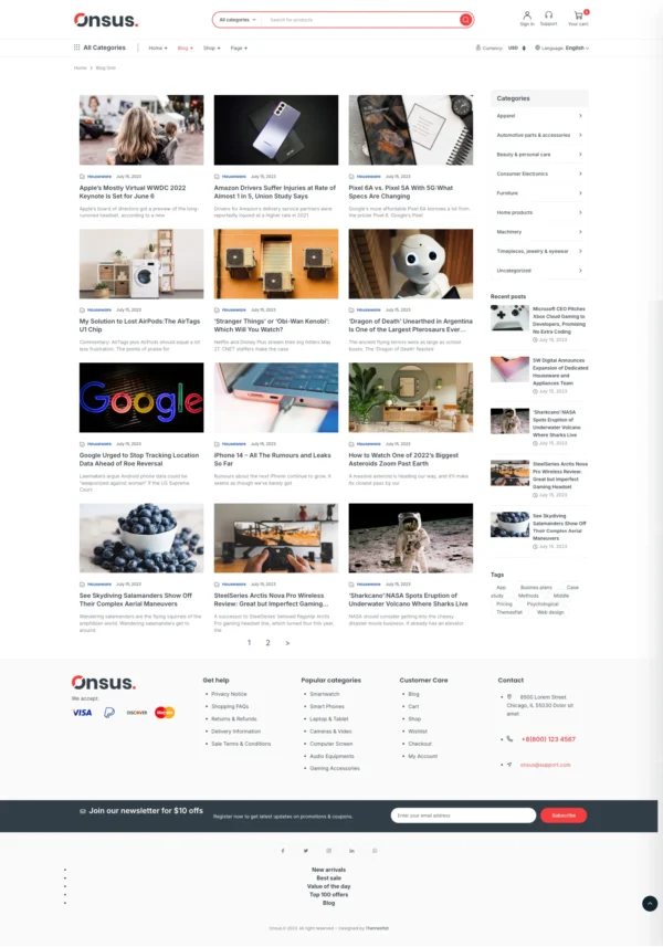 Onsus - Electronics E-commerce Website Design Package - Image 4