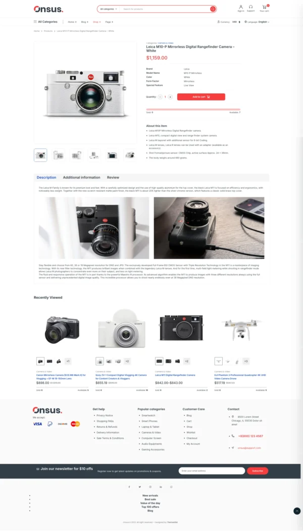 Onsus - Electronics E-commerce Website Design Package - Image 3