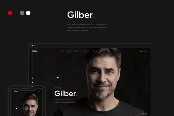 Gilber - Personal CV/Resume Website design Package