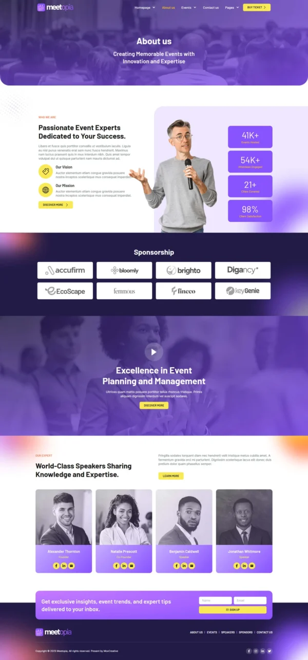 Meetopia - Event & Conference Website design Package - Image 8