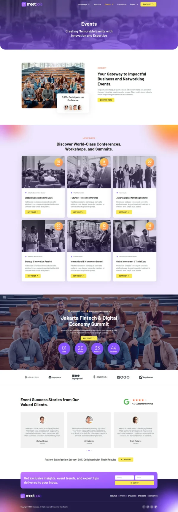 Meetopia - Event & Conference Website design Package - Image 7