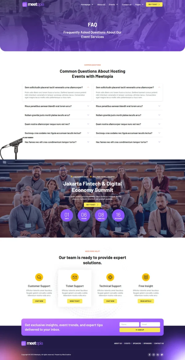 Meetopia - Event & Conference Website design Package - Image 6