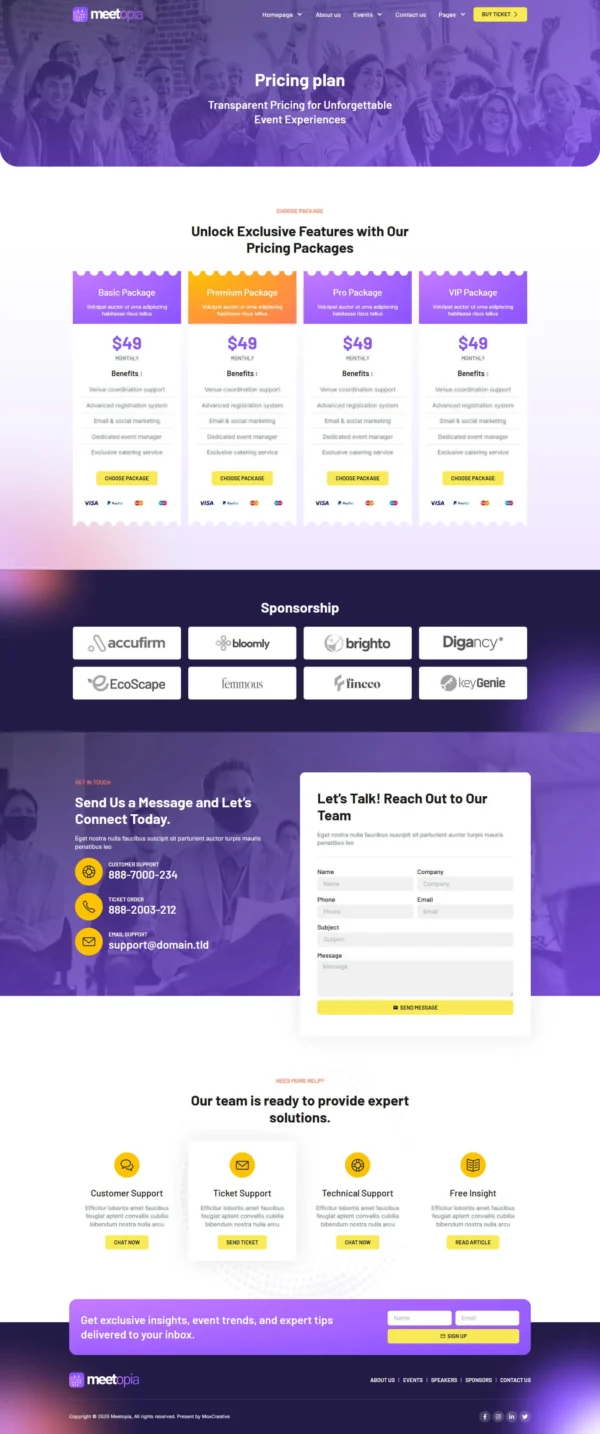 Meetopia - Event & Conference Website design Package - Image 2