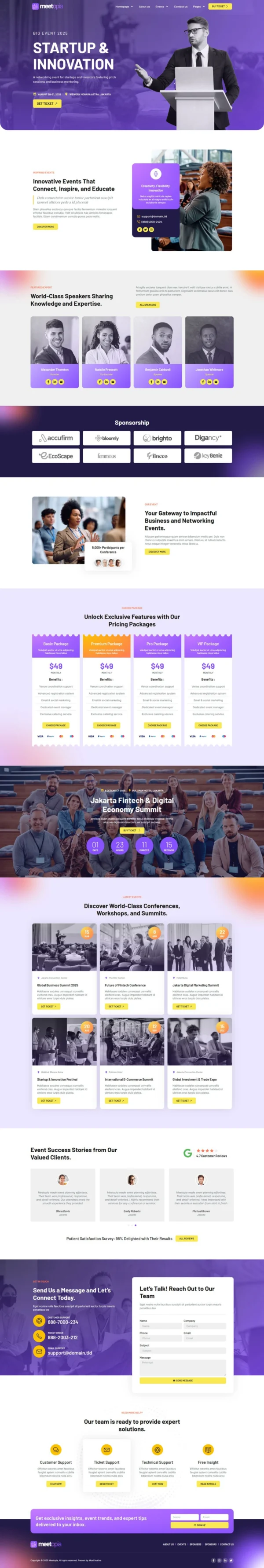 Meetopia - Event & Conference Website design Package - Image 11