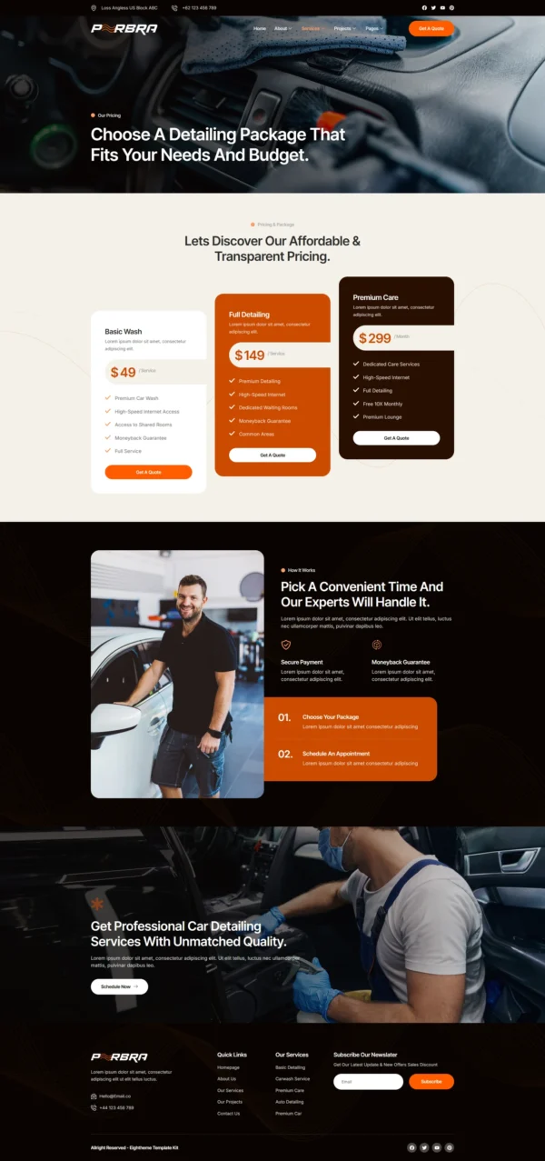 Perbra - Car Auto Care & Detailing Website Design Package - Image 5