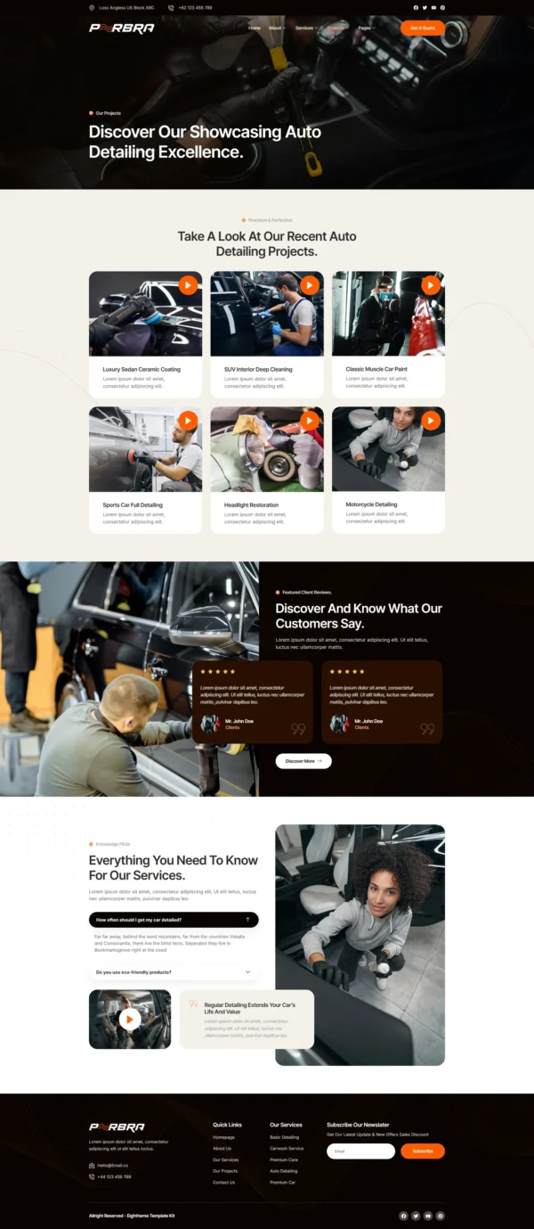 Perbra - Car Auto Care & Detailing Website Design Package - Image 2