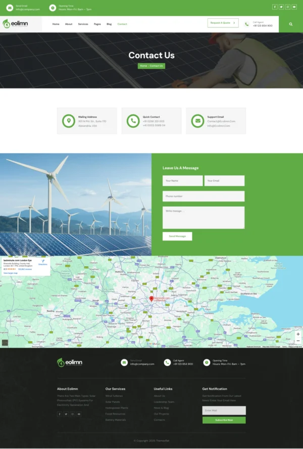 Eolimn - Ecology & Solar Energy Website Design Package - Image 3