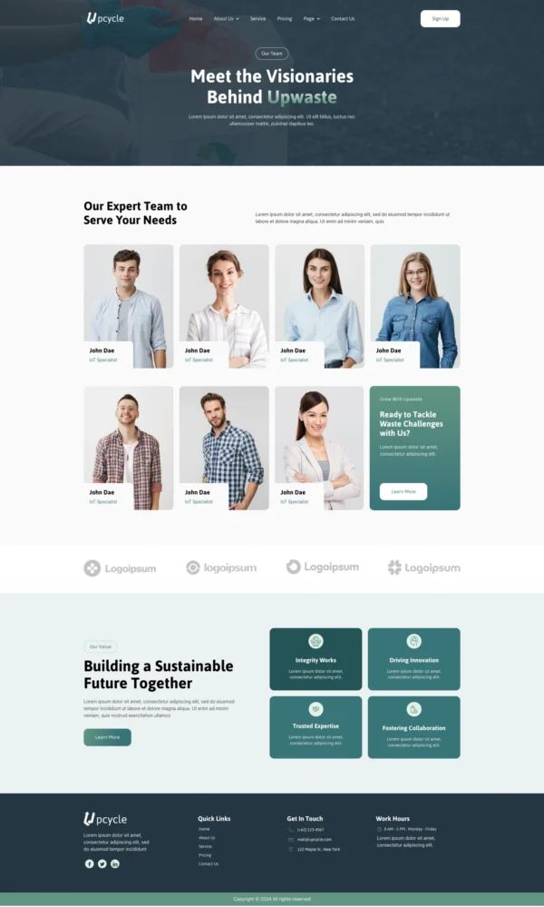 Upcycle - Waste Management & Recycling Website Design Package - Image 5