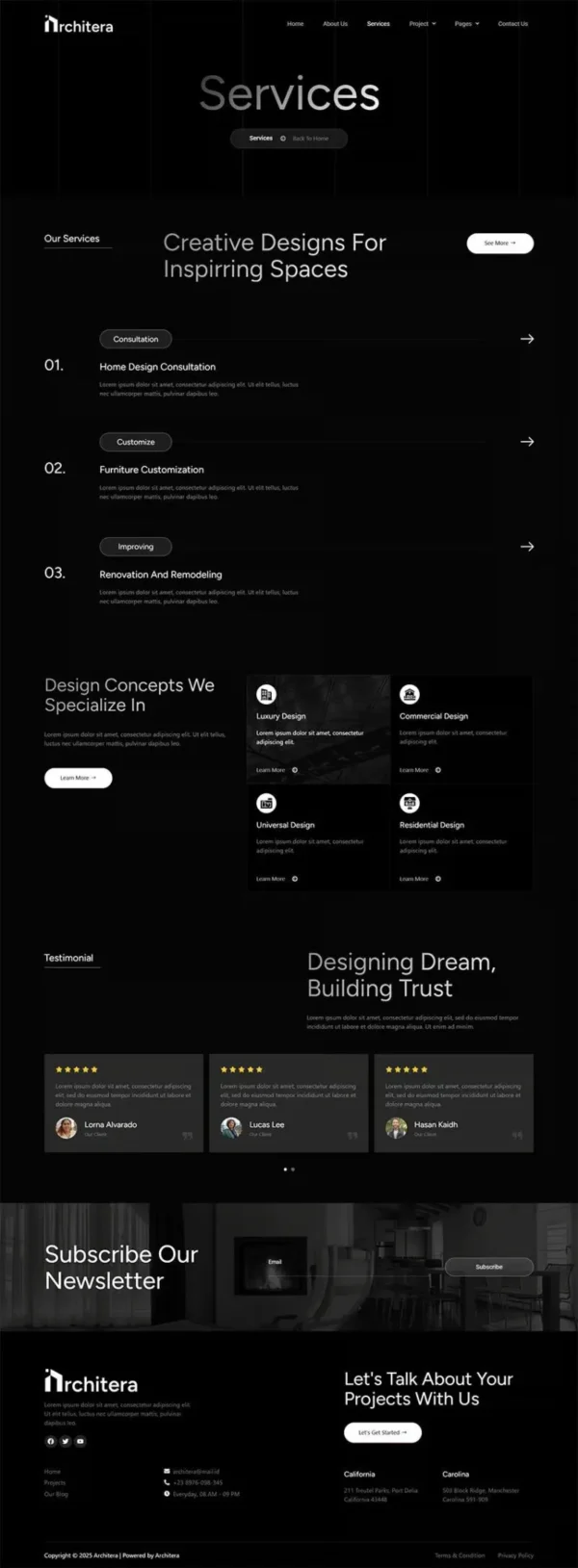 Architera - Architecture & Interior Design website design package - Image 3