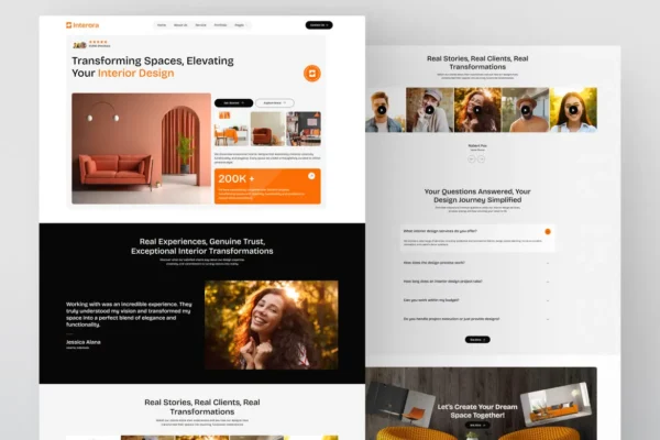 Interora - Interior Design Portfolio Website Design Package Base - Image 2