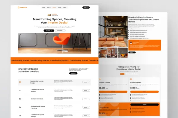 Interora - Interior Design Portfolio Website Design Package Base - Image 3