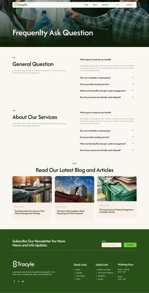 Tracyle - Waste Management & Recycling Service Website Design Package Base - Image 4