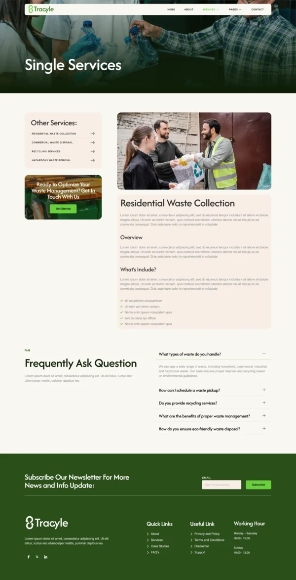 Tracyle - Waste Management & Recycling Service Website Design Package Base - Image 3