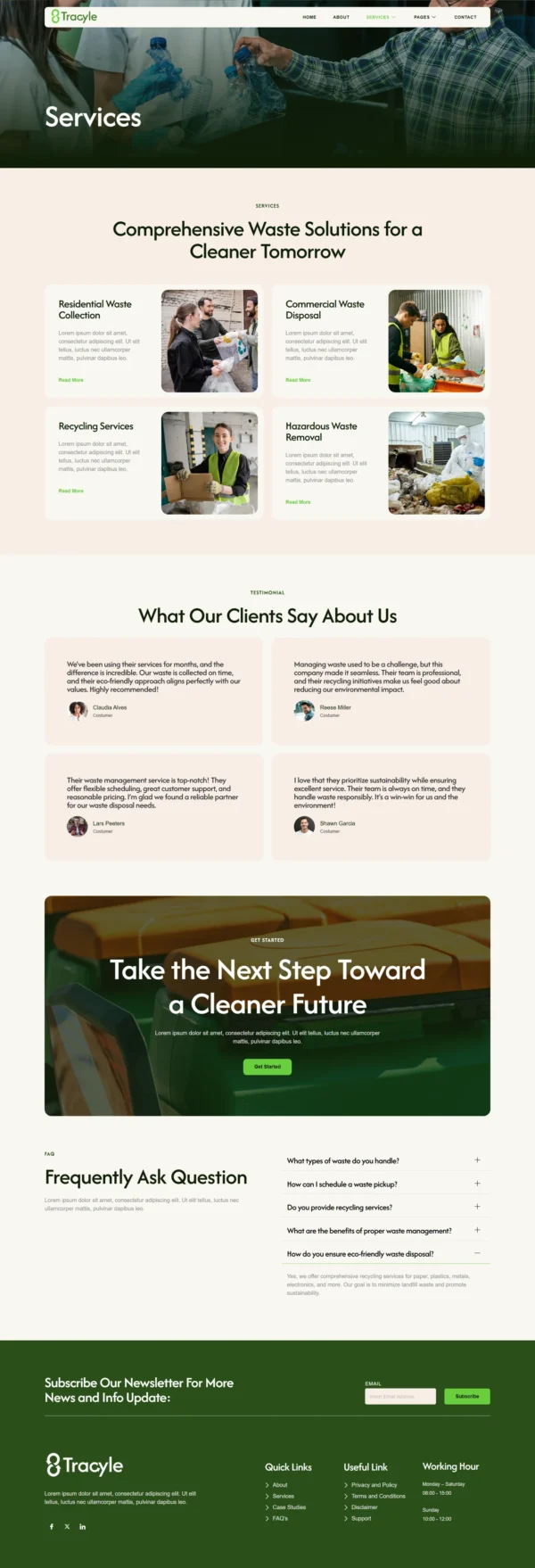 Tracyle - Waste Management & Recycling Service Website Design Package Base - Image 7