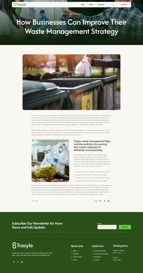 Tracyle - Waste Management & Recycling Service Website Design Package Base - Image 2