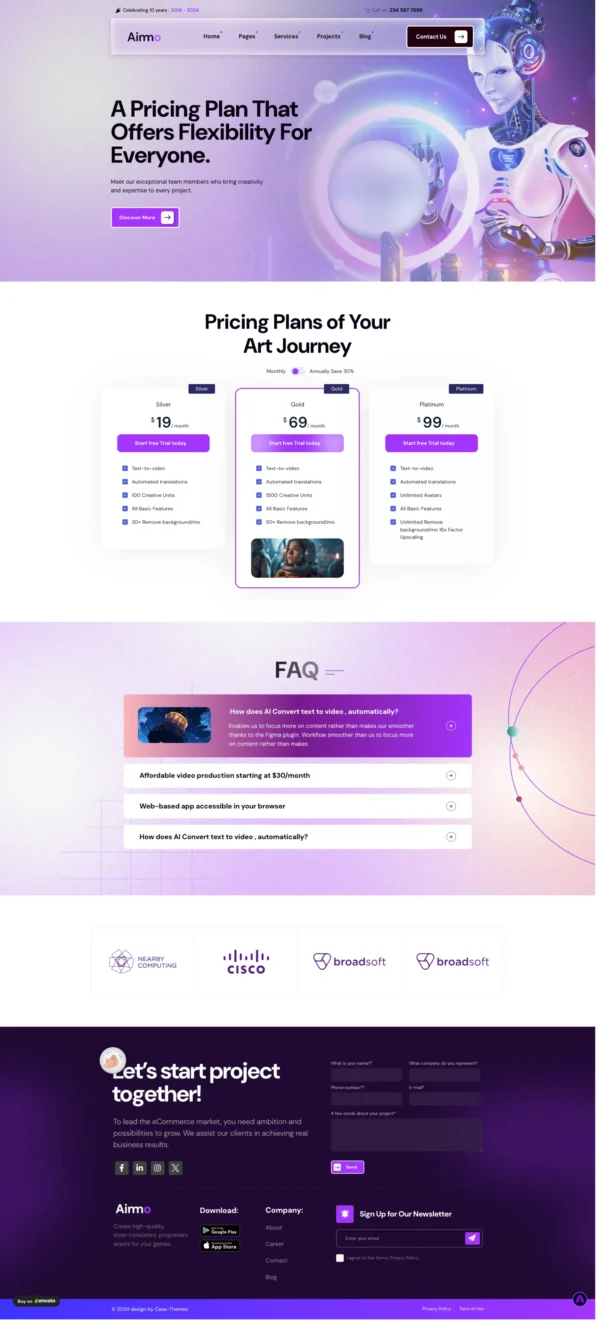 Aimo - AI Agency & Technology Website Design Package Base - Image 3
