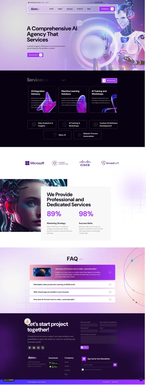 Aimo - AI Agency & Technology Website Design Package Base - Image 4