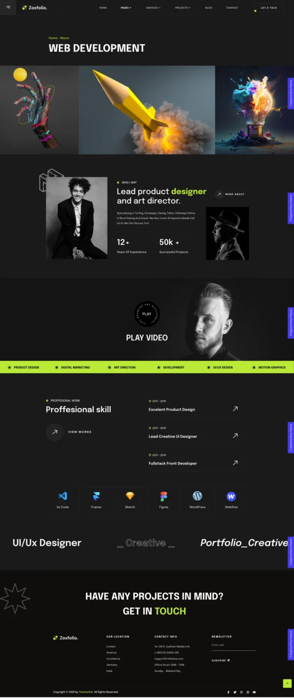 Zoxfolio - Personal Portfolio Website Design Package Base - Image 2