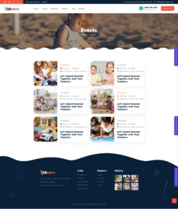 Kidearn - Kindergarten & Baby Care website design package - Image 5