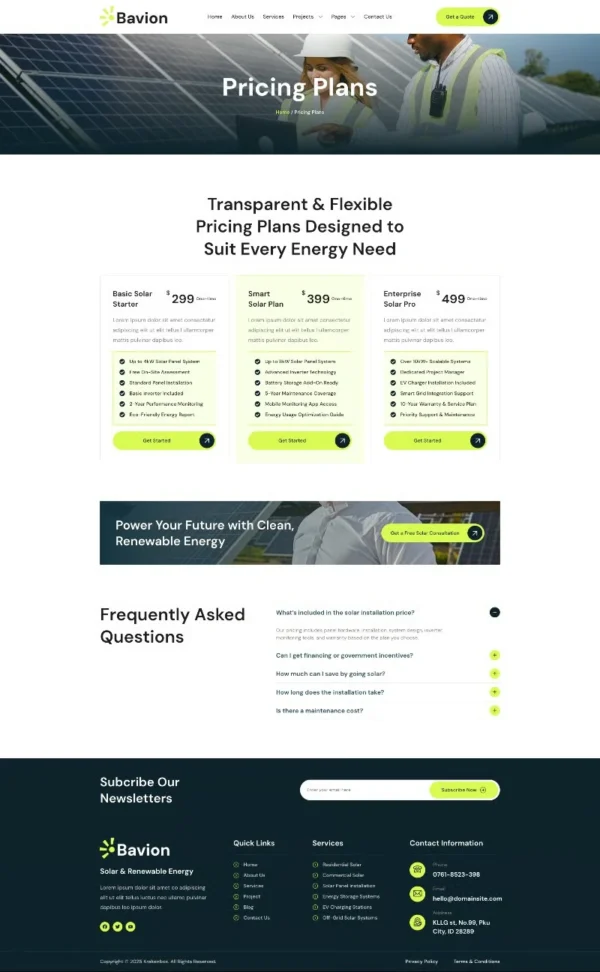 Bavion - Solar & Renewable Energy Website Design Package - Image 4