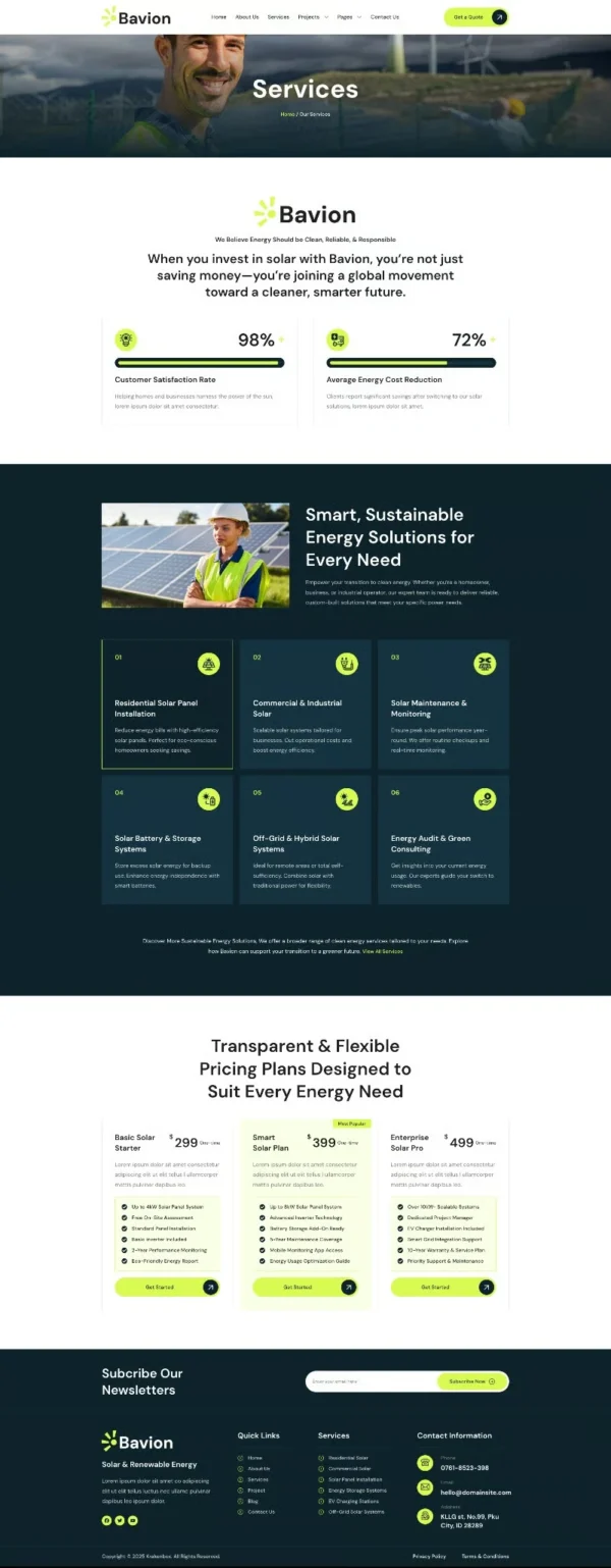 Bavion - Solar & Renewable Energy Website Design Package - Image 2