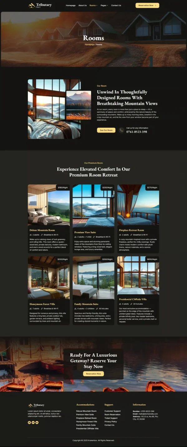 Tributary - Hotel & Resort Website Design Package - Image 2