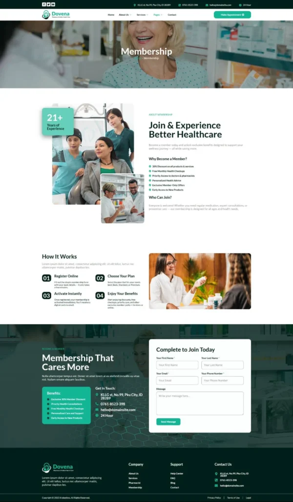 Dovena - Pharmacy & Medical Website Design Package - Image 6