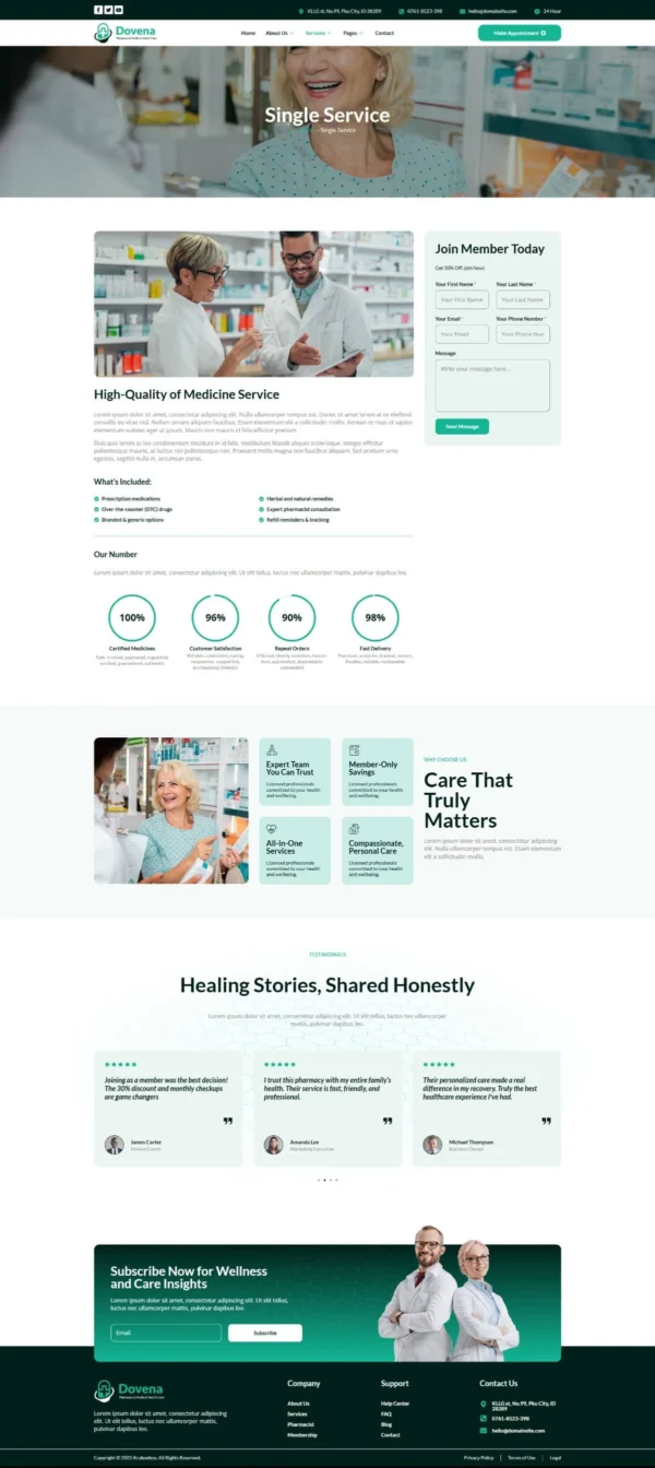 Dovena - Pharmacy & Medical Website Design Package - Image 3