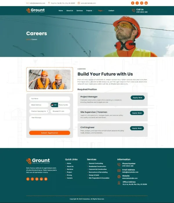 Grount - Construction Website Design Package - Image 7