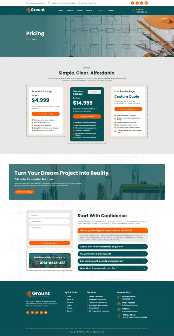 Grount - Construction Website Design Package - Image 5