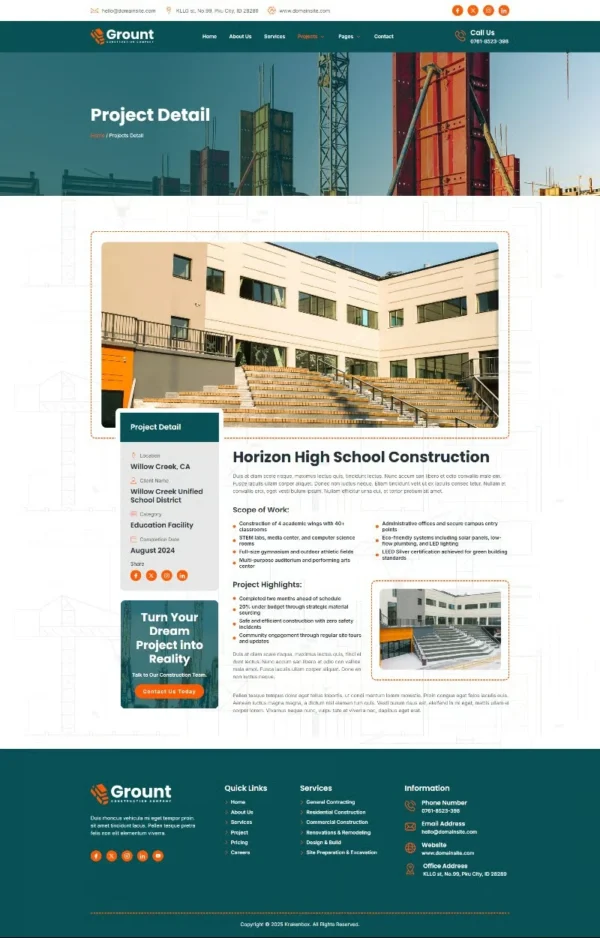 Grount - Construction Website Design Package - Image 4