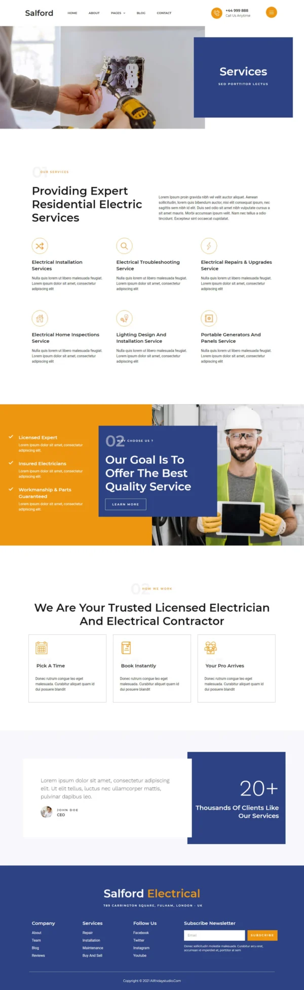Salford - Electrical & Electrician Service Company Website Design Package - Image 4