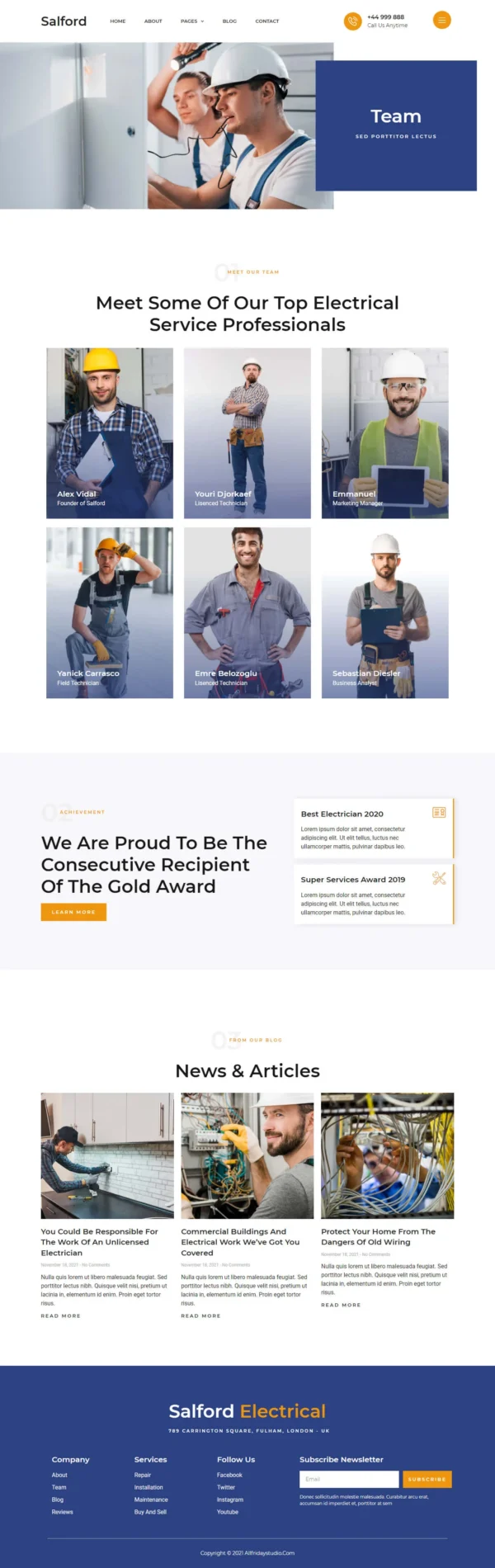 Salford - Electrical & Electrician Service Company Website Design Package - Image 7