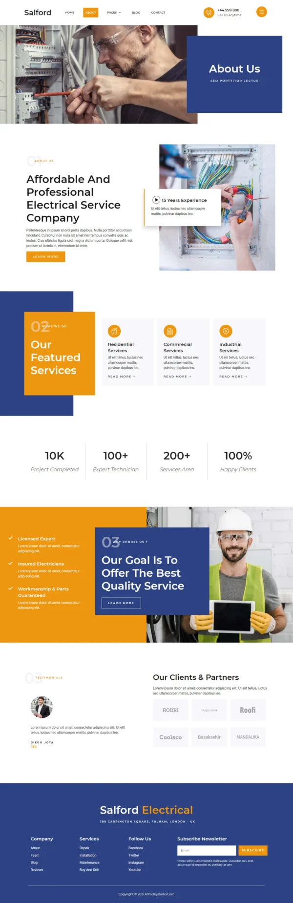 Salford - Electrical & Electrician Service Company Website Design Package - Image 9