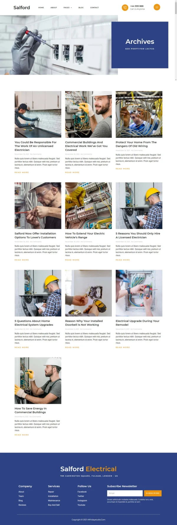 Salford - Electrical & Electrician Service Company Website Design Package - Image 5
