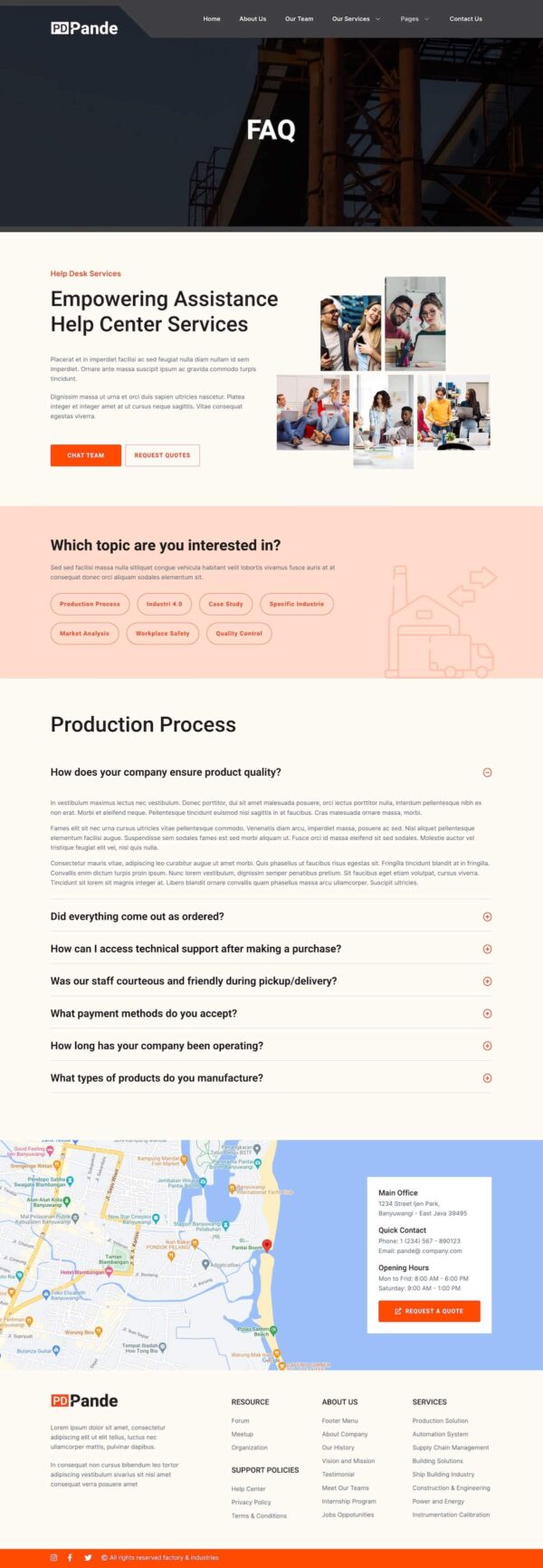 Pande - Factory & Industrial Website Design Package - Image 2