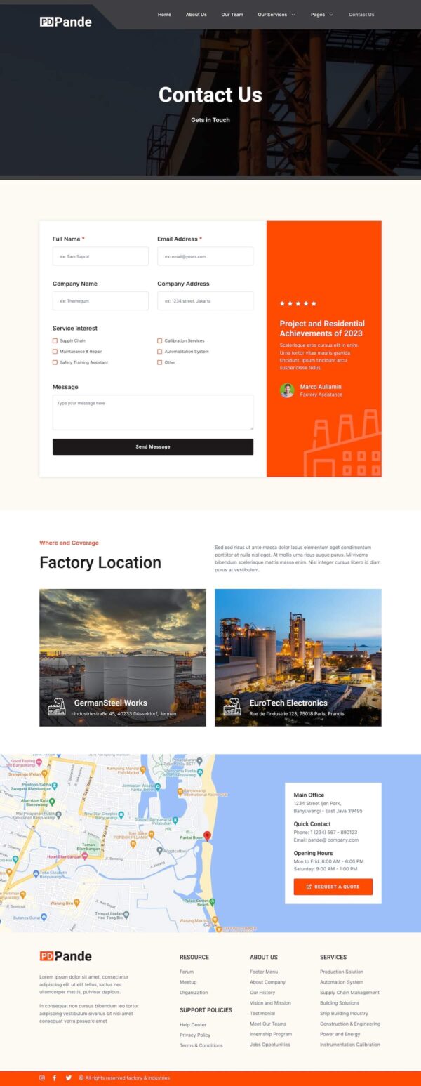 Pande - Factory & Industrial Website Design Package - Image 4